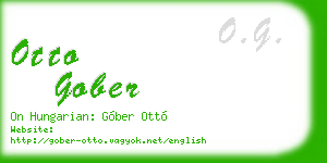 otto gober business card